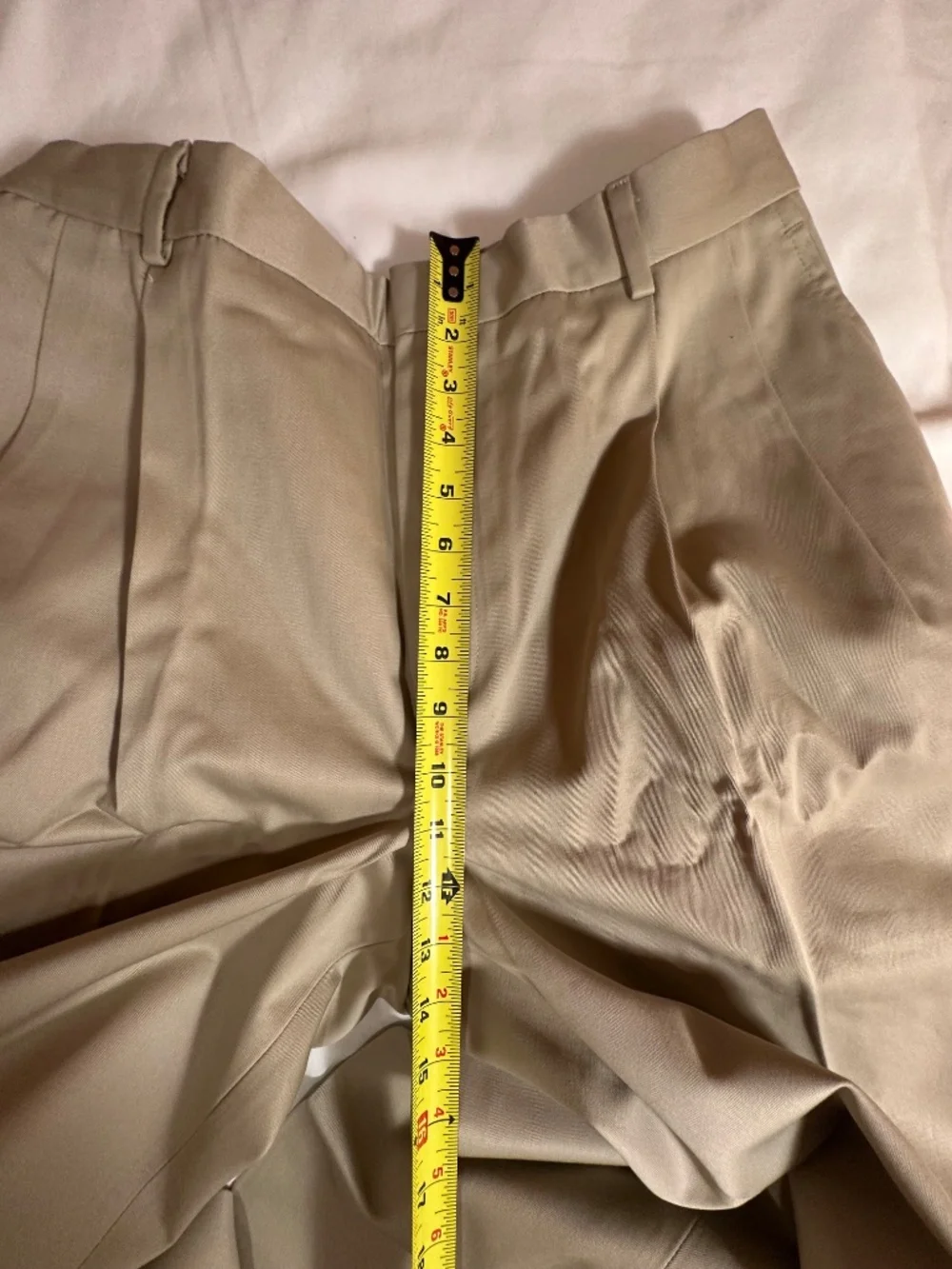 Land's End W38, beige trousers